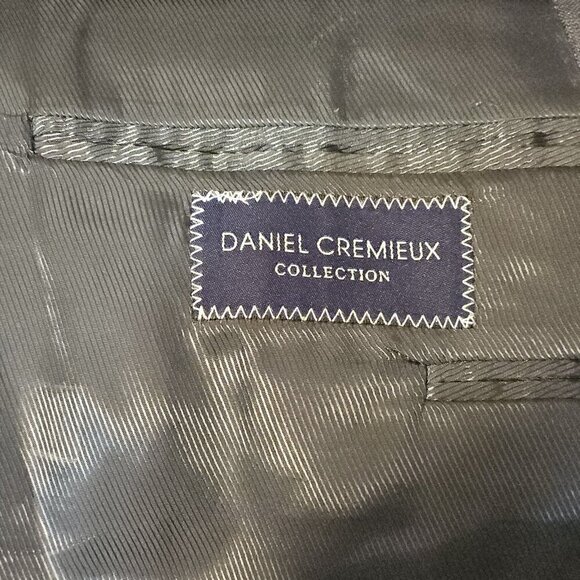 Daniel Cremieux Loro Piana Wool Sport Coat Blazer Two Button Gray Plaid 44L - Picture 9 of 15